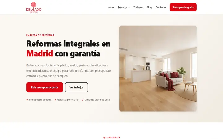 Delgado Services — Empresa de reformas integrales en Madrid