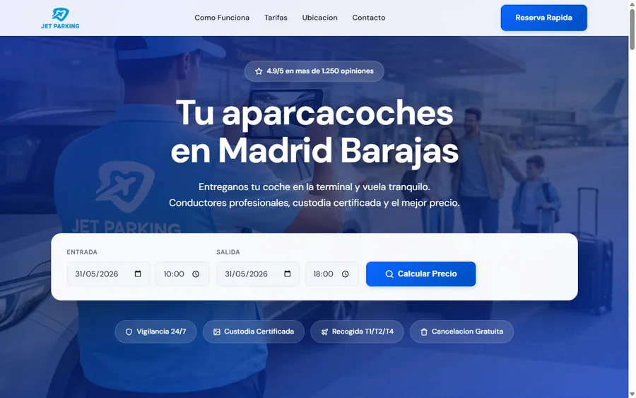 Jet Parking — Aparcacoches Aeropuerto Madrid Barajas